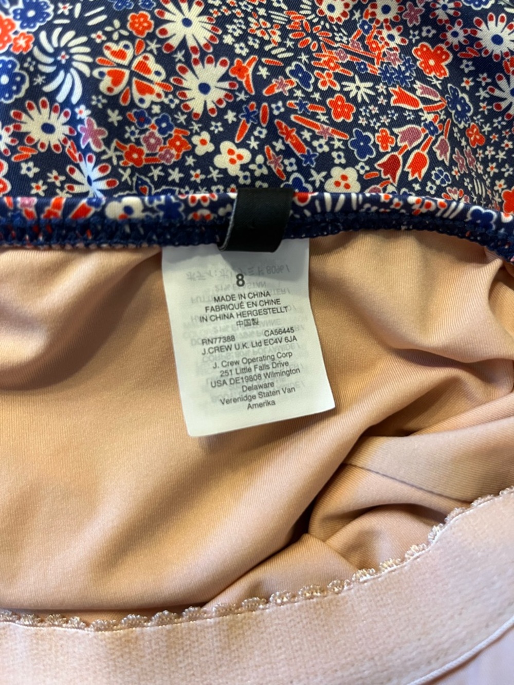 J. Crew Ruffle Deep V One-Piece Swimsuit Bathing Suit - Liberty Multi floral - Picture 9 of 14